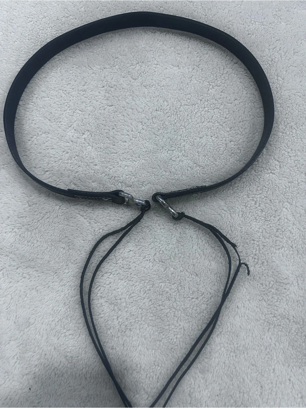 Banana Republic Black Genuine Leather Belt Tassel Tie Medium